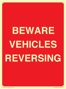 BEWARE VEHICLES REVERSING